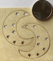 MINI SPECIAL DELIVERY’S Laser Die-Cut(4pc)Deluxe Cut•Moon•Newborn •Boy•Baby•Star