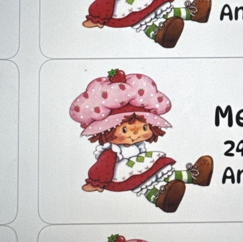Cute Strawberry Girl Return Address Labels Personalized 1″ x2 5/8″