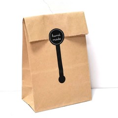 100pcs Black Handmade Sealing Stickers for Pudding Bottles Baking Box New Labels