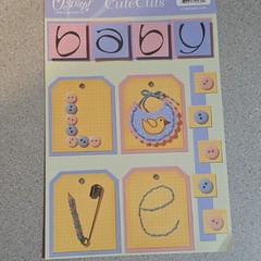 Vintage 90s Baby Girl Scrapbooking Embellishments Sticker Sheets Titles Borders