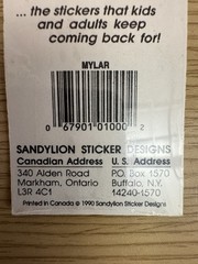 Vintage 1990 NEW Sandylion Stickers Baseball Mylar Hologram Sports Gear