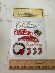 The Paper Studio 2 Sheets Stickabilities Merry Christmas Stockings Wreath Crafts