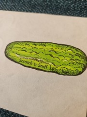Vintage 3M Mello Smello Scratch N Sniff Sticker Dill Pickle Nos Scrapbook