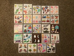 Sandylion vintage 80s and 90s very rare paper, shiny, foil sticker lot