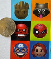 MARVEL CHARACTER Stickers(18pc)Hallmark …Spider-Man…I Am Groot…Ironman…Venom…