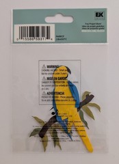 RARE Jolee’s Large Blue & Yellow Parrot Tropical Bird Scrapbooking Embellishment