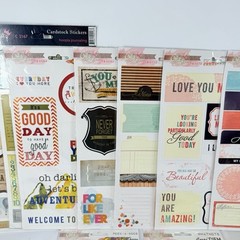 Glitz Scrapbook Stickers Embellishments Amy Tangerine Studio Calico LOT of 23 B