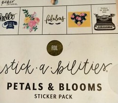 The Paper Studio Petals Blooms Sticker Book Flamingo Stick a Bilities