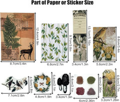 260PCS Vintage Journaling Scrapbooking Supplies Scrapbook Sticker Paper Ephemera