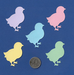 Easter Die Cuts, Chick Die Cuts – 25 pcs. 2″ x 1-3/4″ ANY COLOR, Scrapbooking