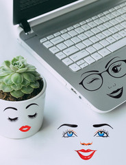 7 Sheets Face Stickers for Crafts, Make a Face Stickers Funny Mouth Eyes Lips