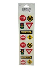 (4) Sealed Sheets Frances Meyer Stickers ST-425 Road Signs NOS Vintage