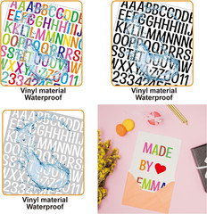 1920Pcs Letter Stickers 20 Sheets Alphabet Stickers 1 Inch Vinyl Self-Adhesive W