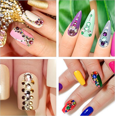 3 Sheets Rhinestone Stickers Self Adhesive Gems 3-6Mm Diameter Diamante Clear Cr