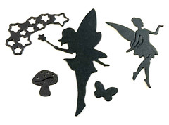 MONSTER LOT! FAIRY HOUSES & FAIRIES SILHOUETTE DIE CUT/ CUTS, 26pcs of CLIPART