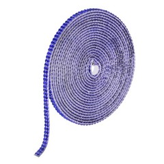 0.2 Inch Self Adhesive Rhinestone Strips 3 Yard for Crafts,Dark Blue