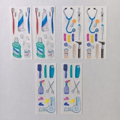 Lot of 6 Creative Memories Dentist/Doctor/Hair Stylist Studio Sticker Strips