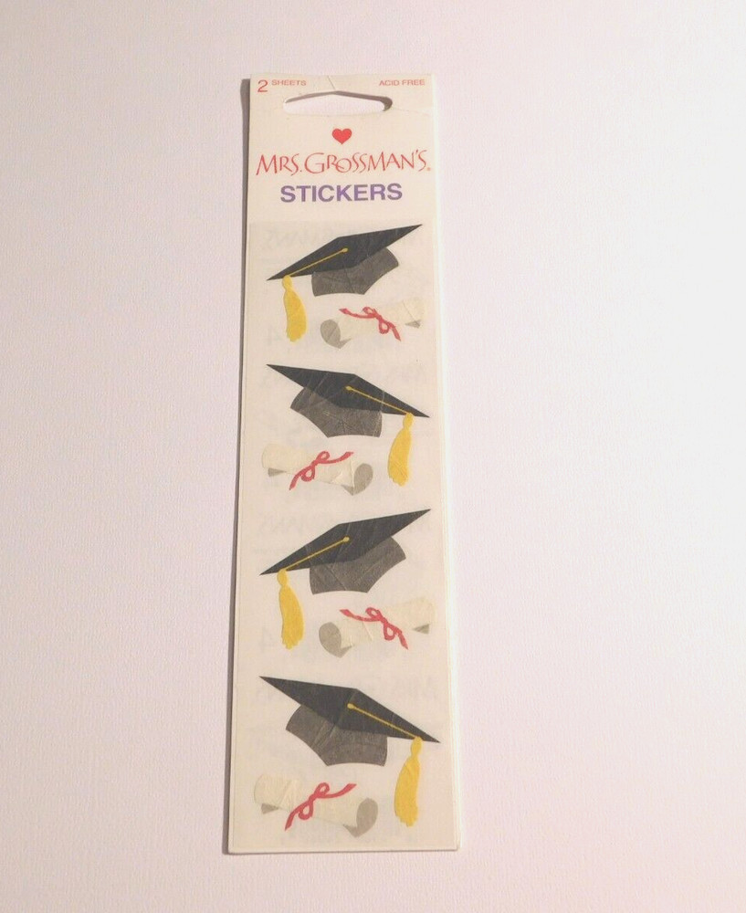 Mrs. Grossman’s Stickers Lot 2 Strips Brand New in Package ~Graduation Papier~