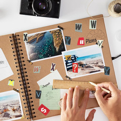 181Pcs 4 Sheets Letter Stickers Alphabet Number Symbol Sticker for Scrapbooking,