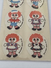 Vintage 1969 Hallmark Raggedy Ann & Andy Peel N Stick Seals Stickers Unused!