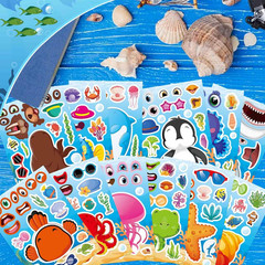 24 Ocean Animal Stickers for Kids – Make a Face & DIY Sea Creature Crafts