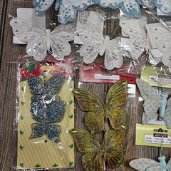 Lot of 31 – Butterfly Clips Craft Embellishments Scrapbook Wreaths