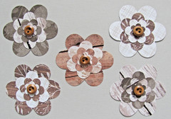 Handmade Flowers Paper Embellishments 20 Rustic Cottage Scrapbooking Journals