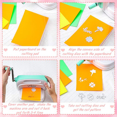 6 Pieces Word Die Cuts for Card Making Blessing Word Metal Embossing Cutting Die