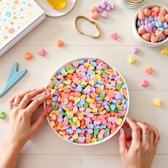 100 Pcs Colorful Heart Resin Charms Flatback Medium to Large,