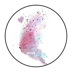 30 PRETTY WATERCOLOR BUTTERFLY ENVELOPE SEALS LABELS STICKERS 1.5″ ROUND HEART
