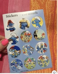 1 Sheet Stickers, The Smurfs , New, For Kids