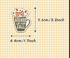 10pcs Fall Book Lovers Stickers- Scrapbook, Journal, DIY Crafts- Halloween