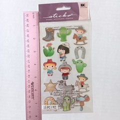 EK Success Sticko Cowboy Cuties Stickers – 15 PC