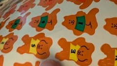 Vintage Current Inc Stickers Alphacats Sticker Sheet Lot 2 Sheets (Creases) READ