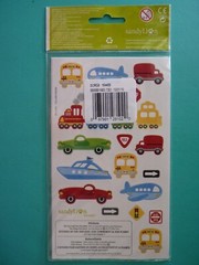 Sandylion TRANSPORTATION VEHICLES Stickers Sealed Package (76) pcs