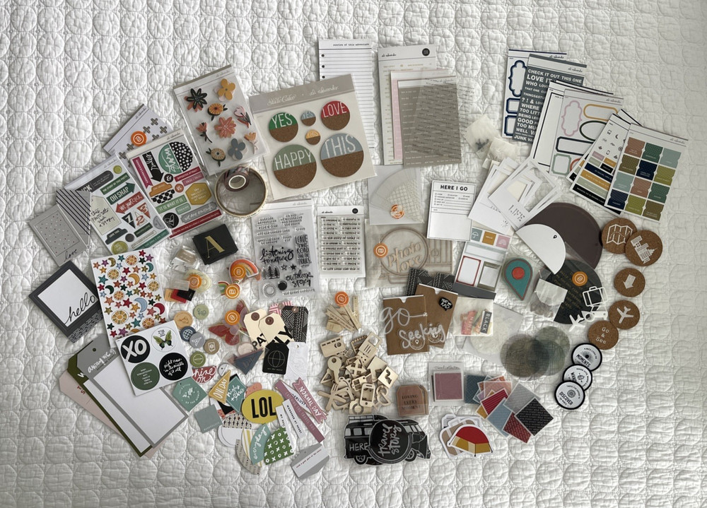 150+ pcs Lot Ali Edwards Scrapbooking Memory Keeping Journaling Supplies Destash