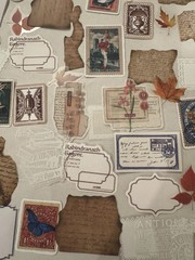 150+Pc Vintage Ephemera Stickers Lot Junk Journal Scrapbook Labels Tickets Mixed