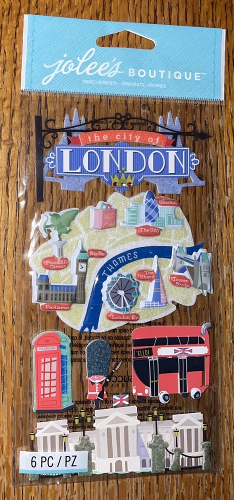 RARE Jolees City Of London ~ England United Kingdom Travel Vacation Flag Map Bus