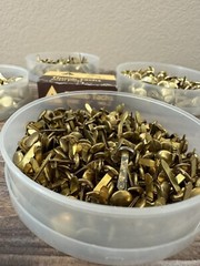 Vtg LOT Metal Brads Split Pin Brass Paper Fasteners & Thumb Tacks Scrapbooking