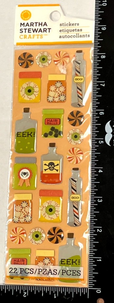 Martha Stewart Halloween Stickers Witch Potions & Spooky Sweets 18-20213