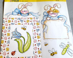 Bo Bunny Jan Lanoy Cardstock Stickers 2002 Galore Rabbits Insects Flowers