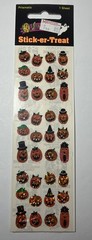 90s Sandylion Halloween Stick-er-Treat Prismatic Jack O Lantern Pumpkin Stickers