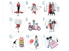 36 Fashion Handbag Shoes Sticker Sheets Handmade Envelope Gift Scrapbook Sticker