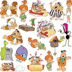 THE FLINTSTONES VARIETY DIE CUT VINYL 50 CT STICKER PACK
