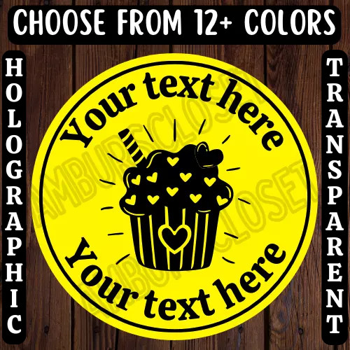 40 BAKERY 2″ CUSTOM STICKERS Bakery Food Small Business LABELS SCRATCH RESISTANT