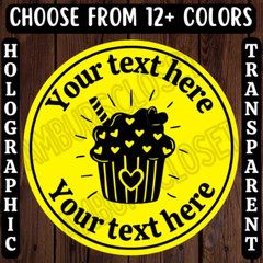 40 BAKERY 2″ CUSTOM STICKERS Bakery Food Small Business LABELS SCRATCH RESISTANT