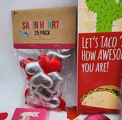 Valentine Craft Lot – Foam & Satin Hearts, Stickers, Treat Bags, Cards Mixed