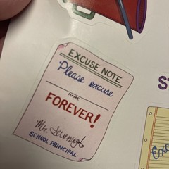 Vintage Sheet Scholastic Back To school Stickers