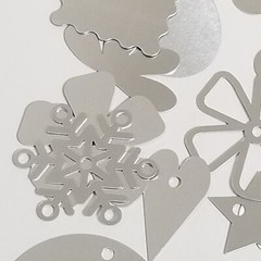 Lot Making Memories Silver Metal Tags Circle Flowers Hearts Stars Swirls -A