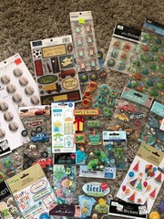 Lot of 35 Boy/Male Themed Embellishments – Paper Craft Scrapbooking, Journaling